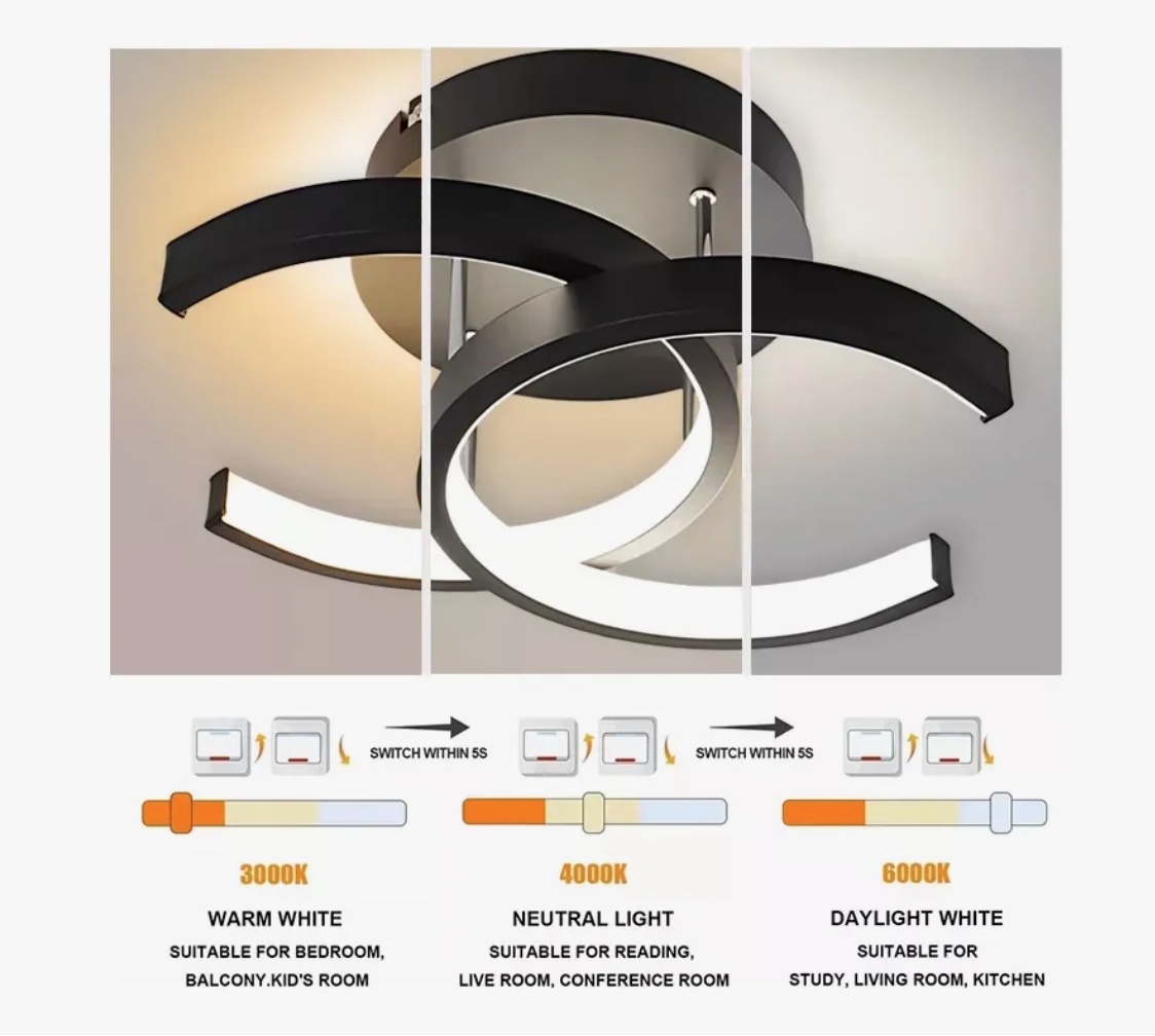 LAMPARA DE TECHO DECORATIVAS LED - 8