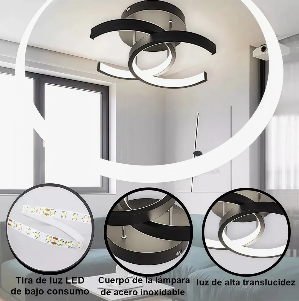 LAMPARA DE TECHO DECORATIVAS LED - 9