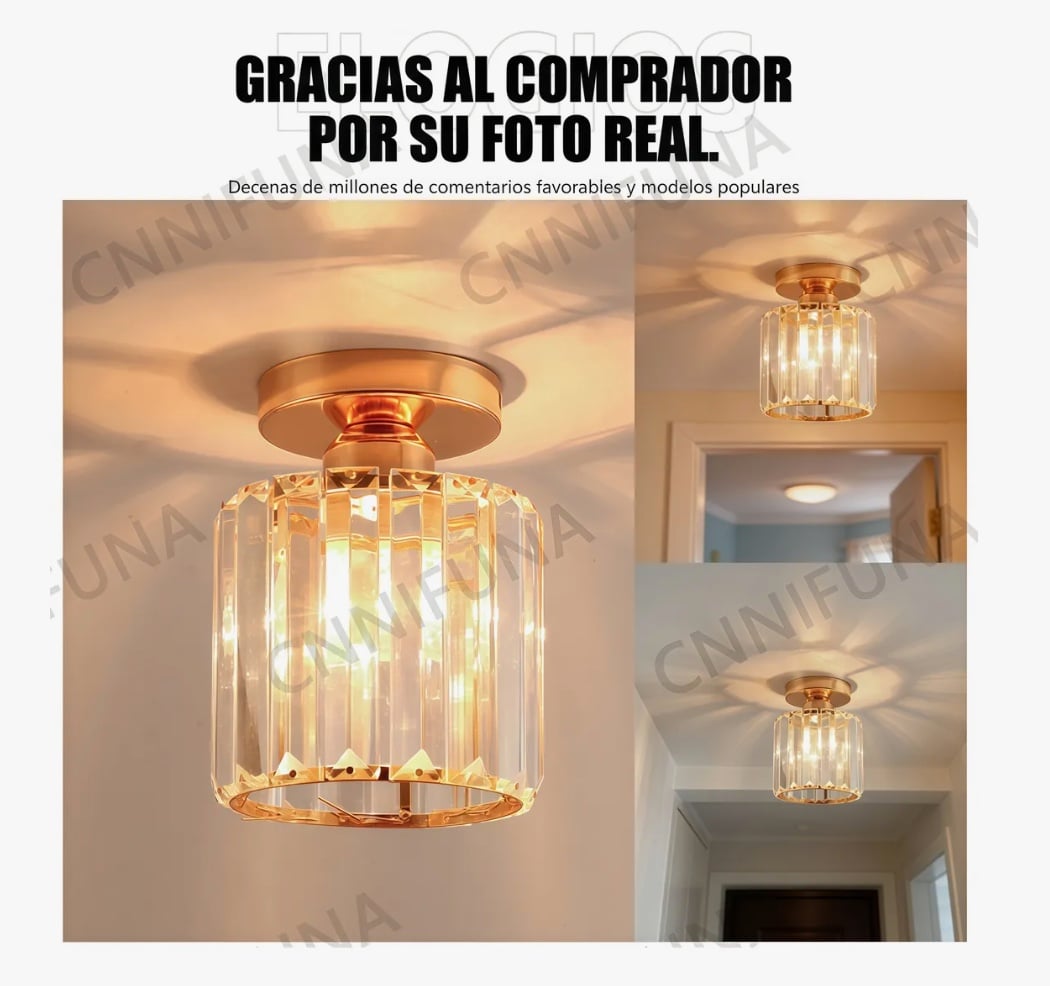 LAMPARA DE TECHO CRISTAL - 4
