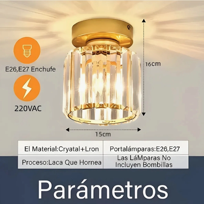 LAMPARA DE TECHO CRISTAL - 5