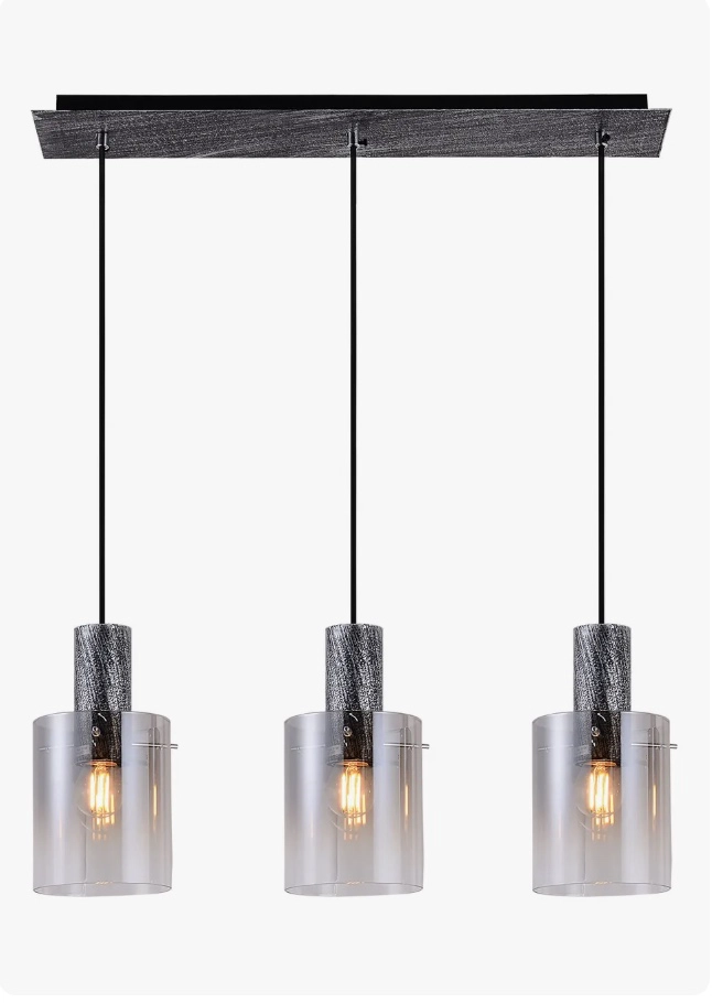 LAMPARA COLGANTE 3 LUCES - 1
