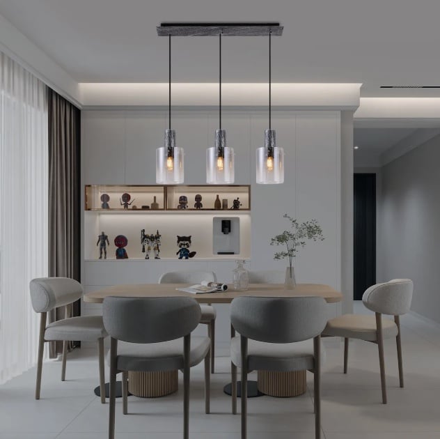LAMPARA COLGANTE 3 LUCES - 4
