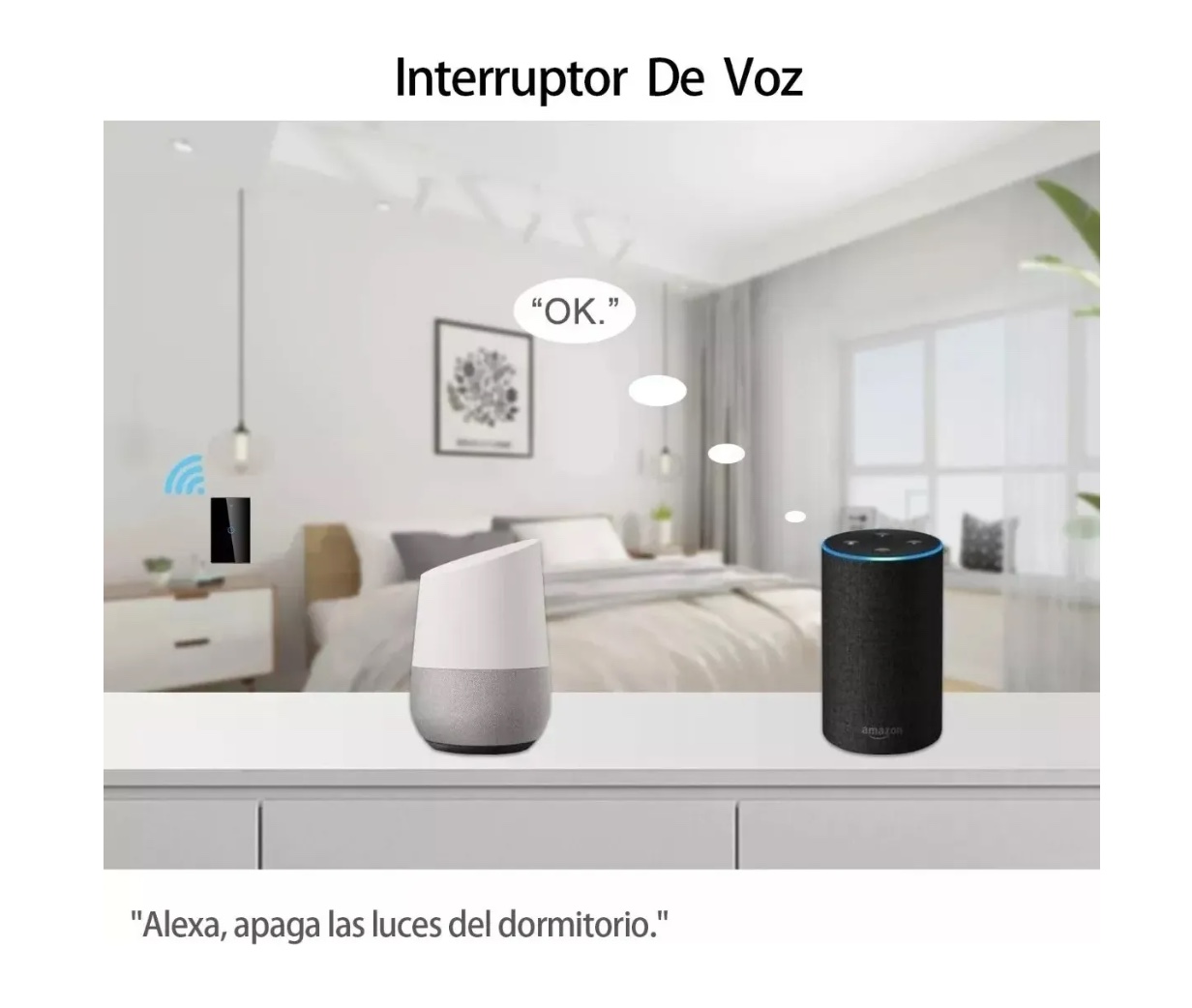 INTERRUPTOR INTELIGENTE WIFI SIN CABLE 1 CANAL - 4