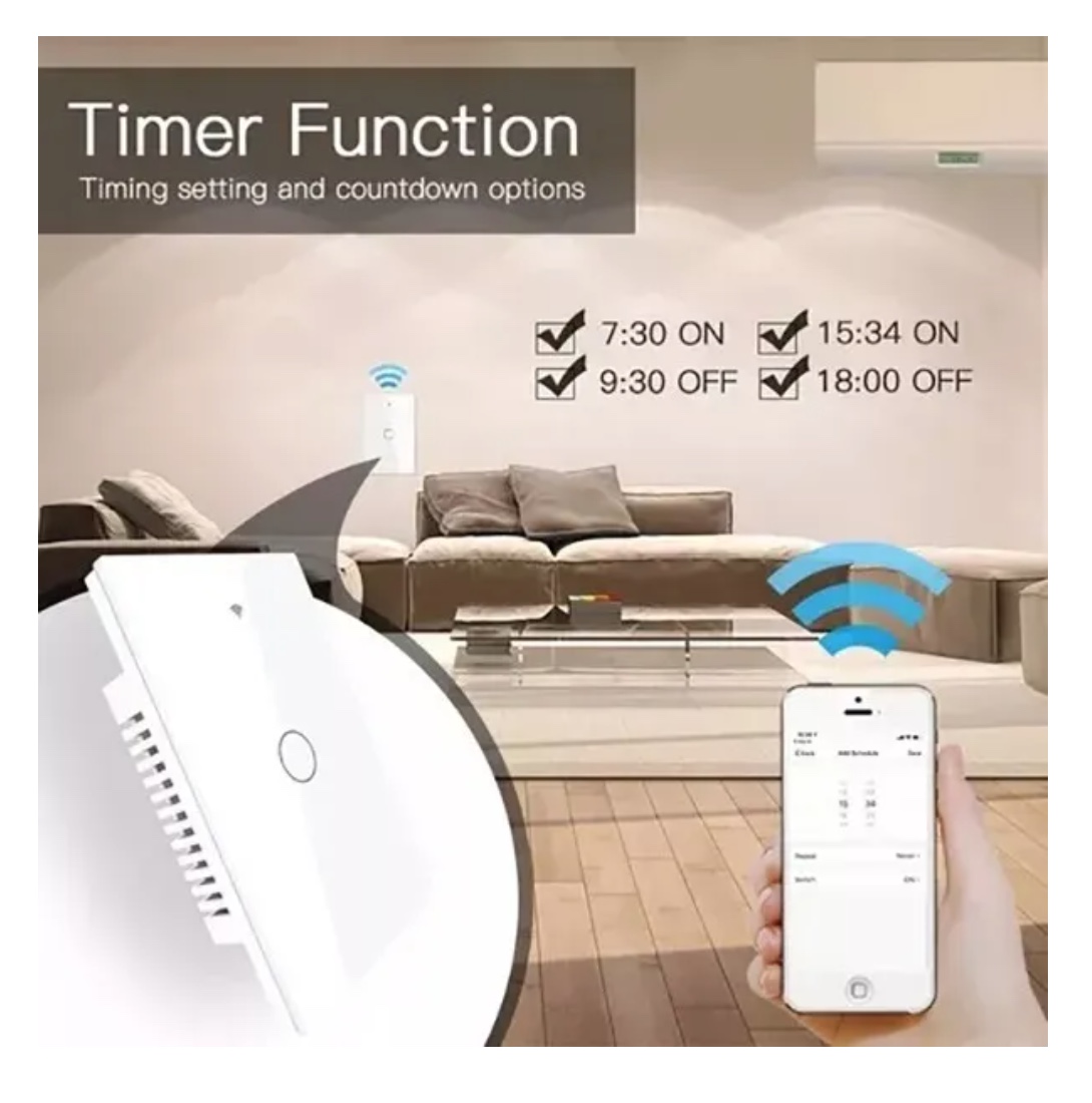 INTERRUPTOR INTELIGENTE WIFI SIN CABLE 1 CANAL - 5