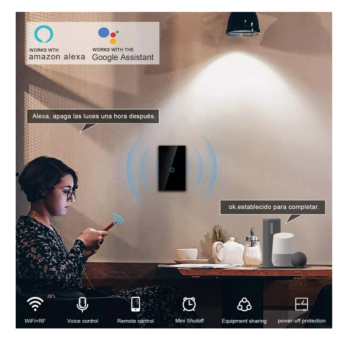 INTERRUPTOR INTELIGENTE WIFI SIN CABLE 1 CANAL - 6