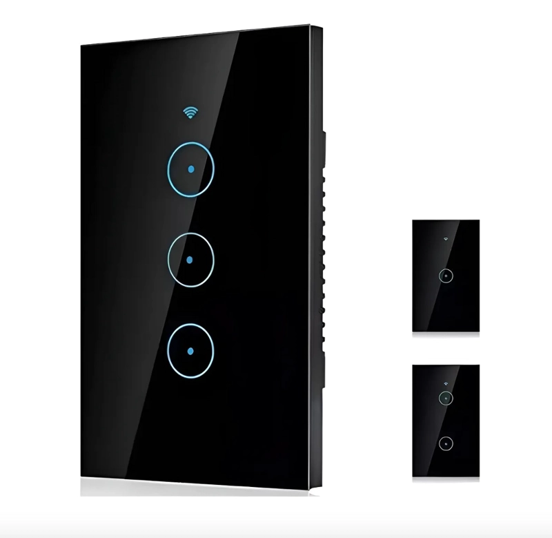 INTERRUPTOR INTELIGENTE WIFI SIN CABLE 3 CANALES - 1