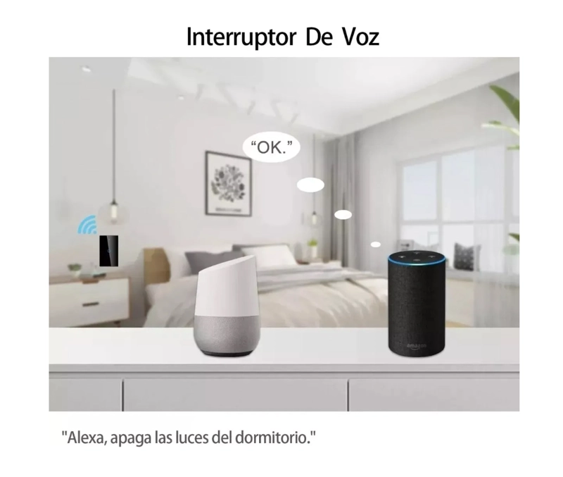 INTERRUPTOR INTELIGENTE WIFI SIN CABLE 2 CANALES - 2