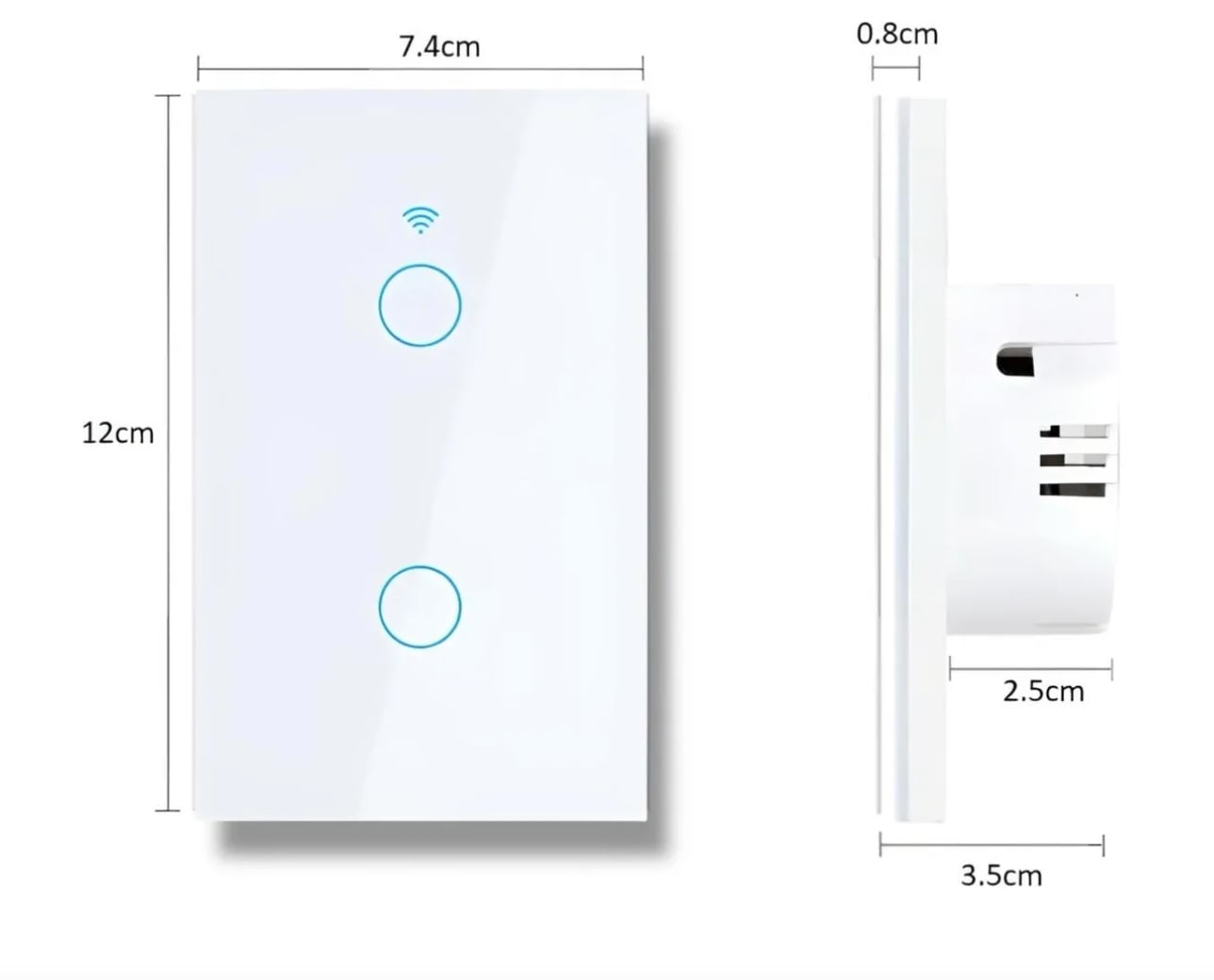 INTERRUPTOR INTELIGENTE WIFI ALEXA 2 CANALES - 2