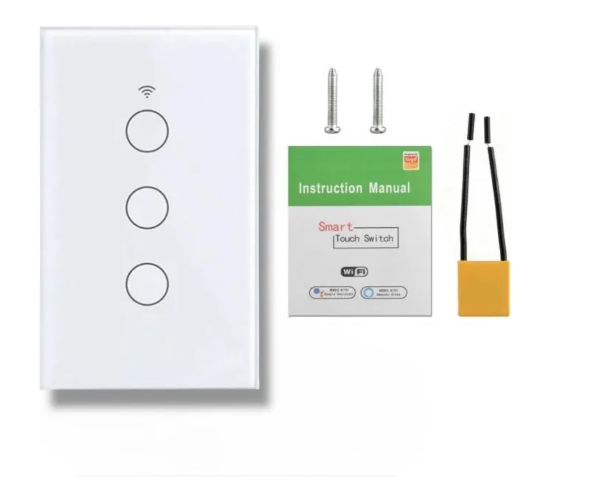 INTERRUPTOR INTELIGENTE WIFI ALEXA 3 CANALES - 4
