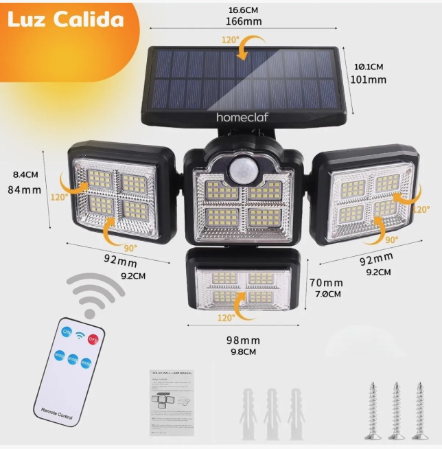 FOCO LED SOLAR EXTERIOR INALAMBRICO - 4