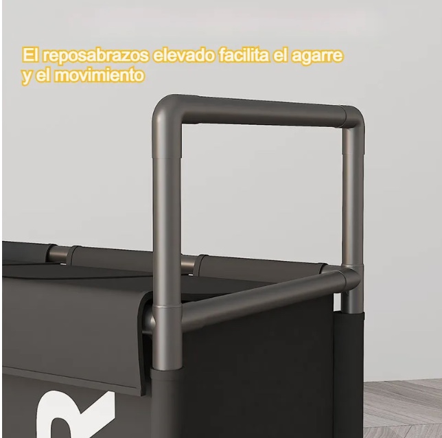 CANASTO DE ROPA SUCIA CON RUEDAS - 6
