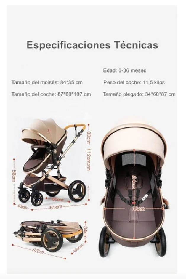COCHE CUNA MOISE S CON ACCESORIOS - 2