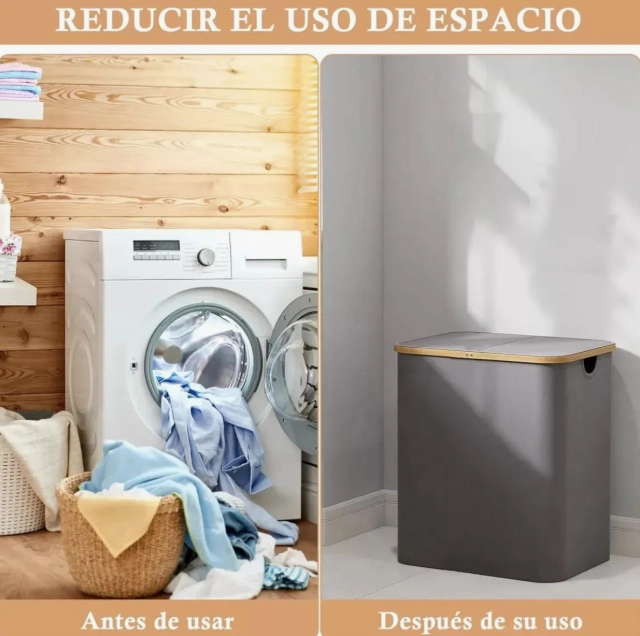 CESTO DE ROPA PLEGABLE 150L - 6