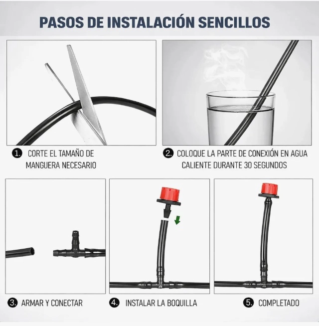 KIT RIEGO SISTEMA 20 METROS GOTEO - 6