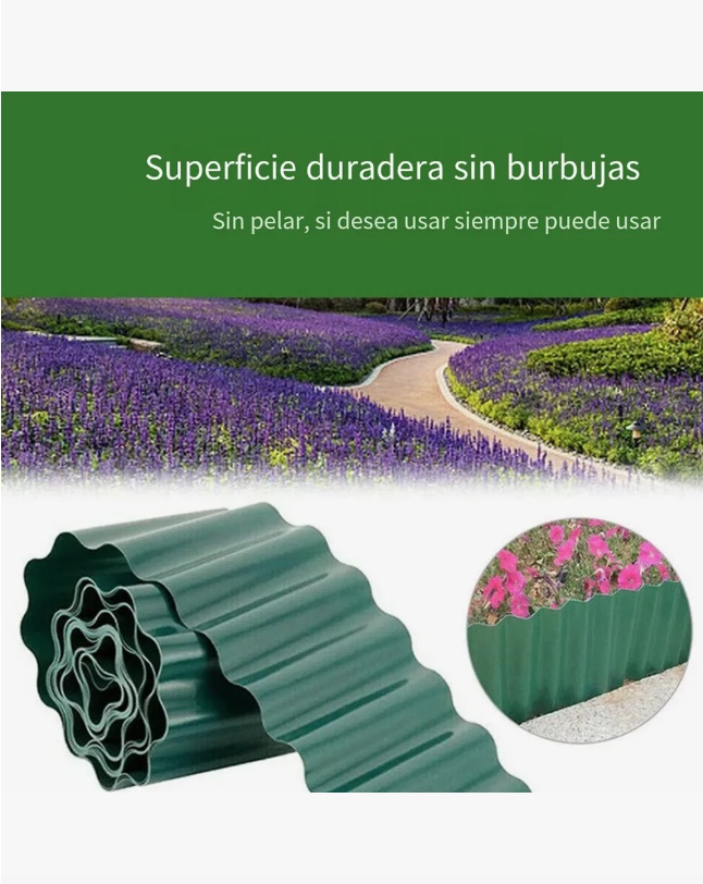 9M VALLA DE PLASTICO PARA JARDIN - 3