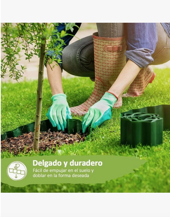 9M VALLA DE PLASTICO PARA JARDIN - 8