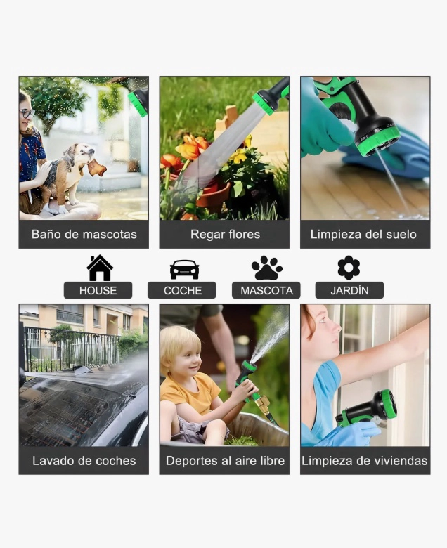 MANGUERA DE JARDIN EXPANDIBLE 30 METROS - 7