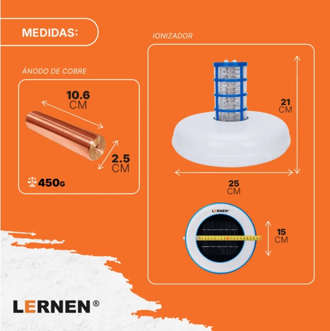 IONIZADOR SOLAR PARA PISCINA - 6