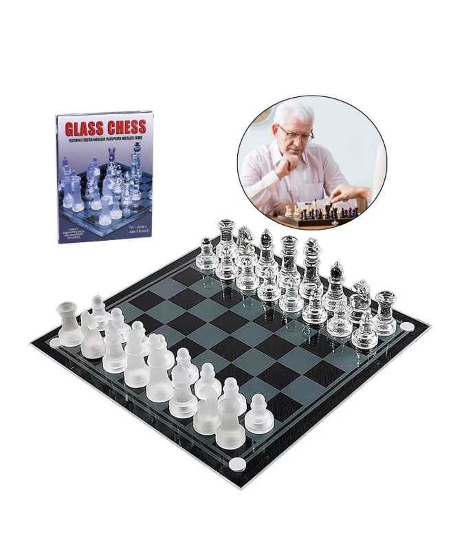 JUEGO DE AJEDREZ DE VIDRIO - 1