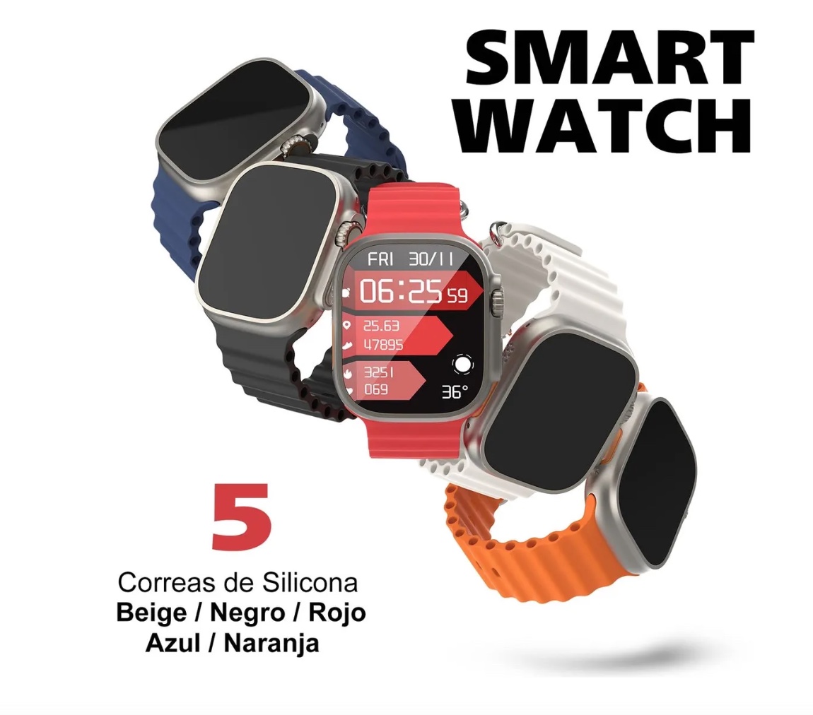 SMART WATCH RELOJ INTELIGENTE PACK 5 CORREAS - 4