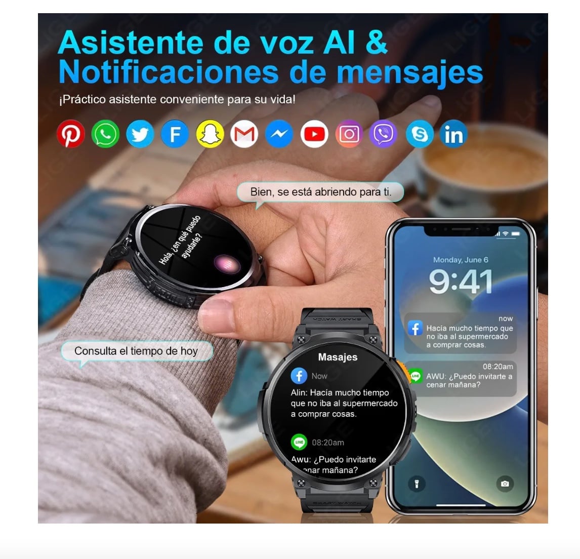 SMARTWATCH RELOJ INTELIGENTE UNISEX - 3