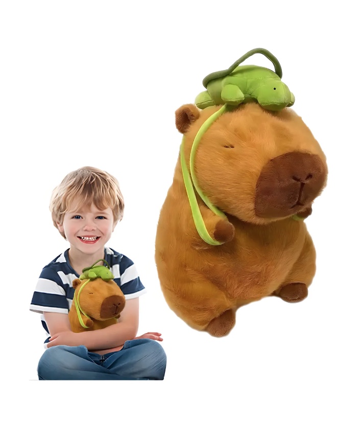 PELUCHE DE CAPIBARA Y MOCHILAS - 1