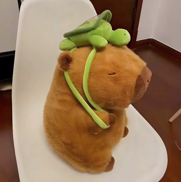 PELUCHE DE CAPIBARA Y MOCHILAS - 3