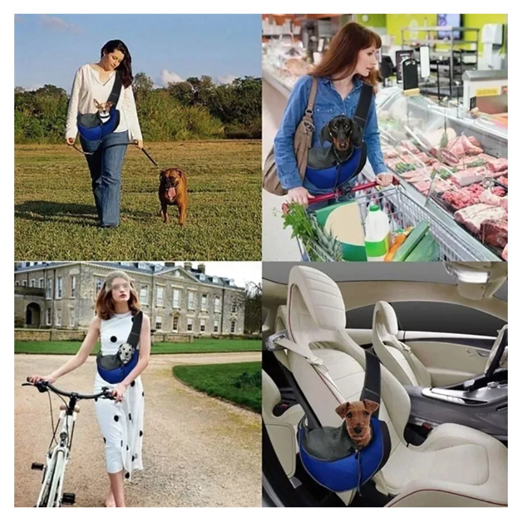 BOLSO TRANSPORTE PERRO AZUL - 7