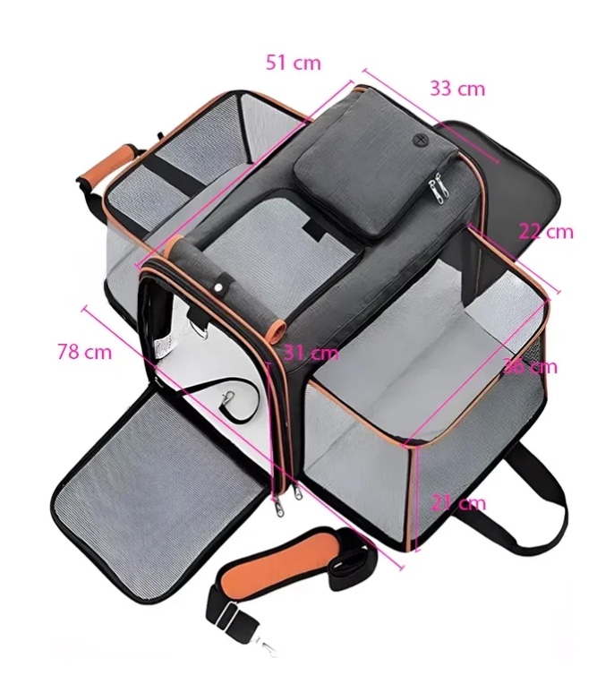 BOLSO MOCHILA PARA MASCOTAS AVION L - 3