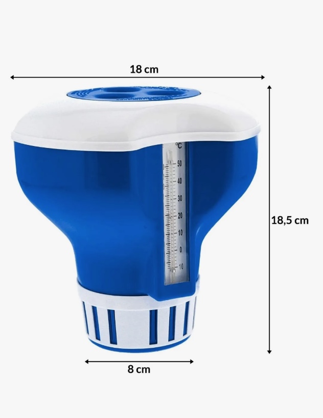 FLOTADOR CLORO C/TERMOMETRO PARA PISCINA - 2