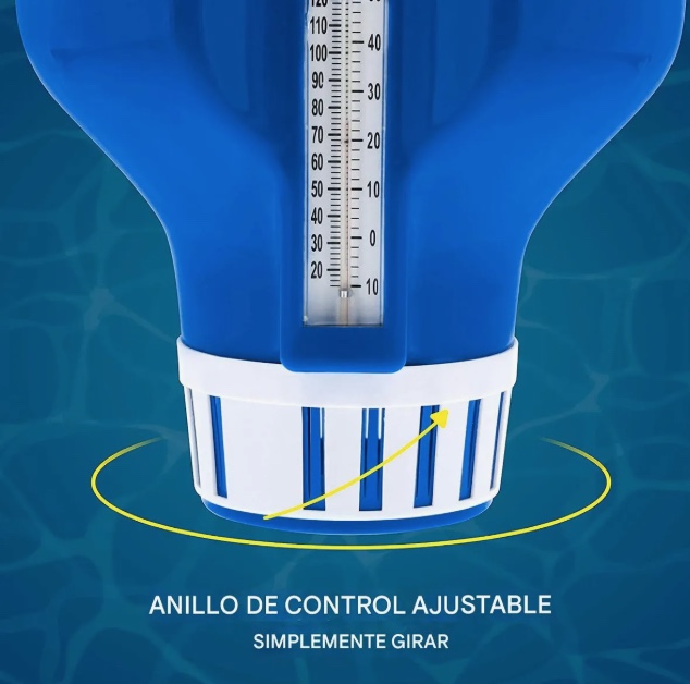 FLOTADOR CLORO C/TERMOMETRO PARA PISCINA - 3
