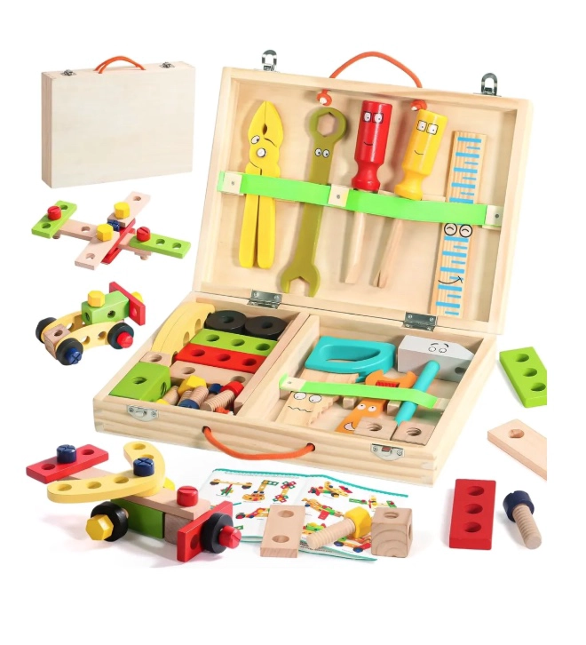 CAJA DE HERRAMIENTA MADERA MONTESSORI - 1