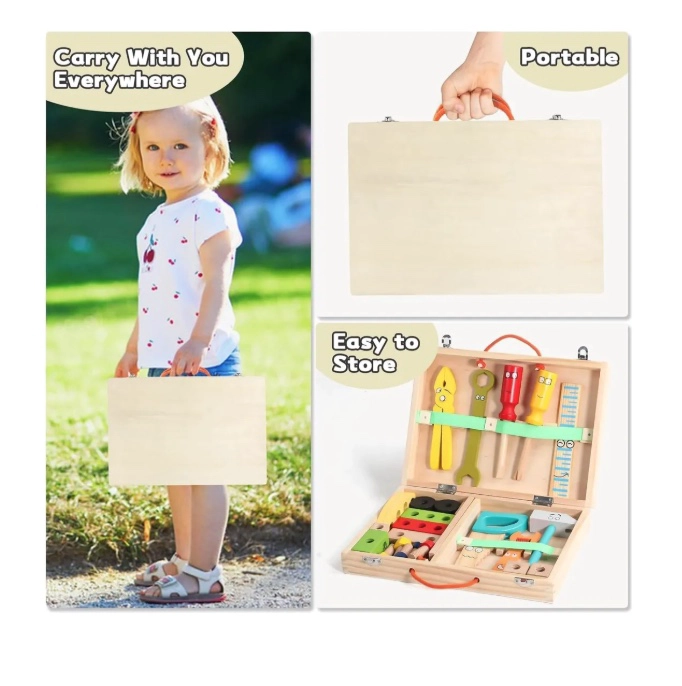 CAJA DE HERRAMIENTA MADERA MONTESSORI - 7