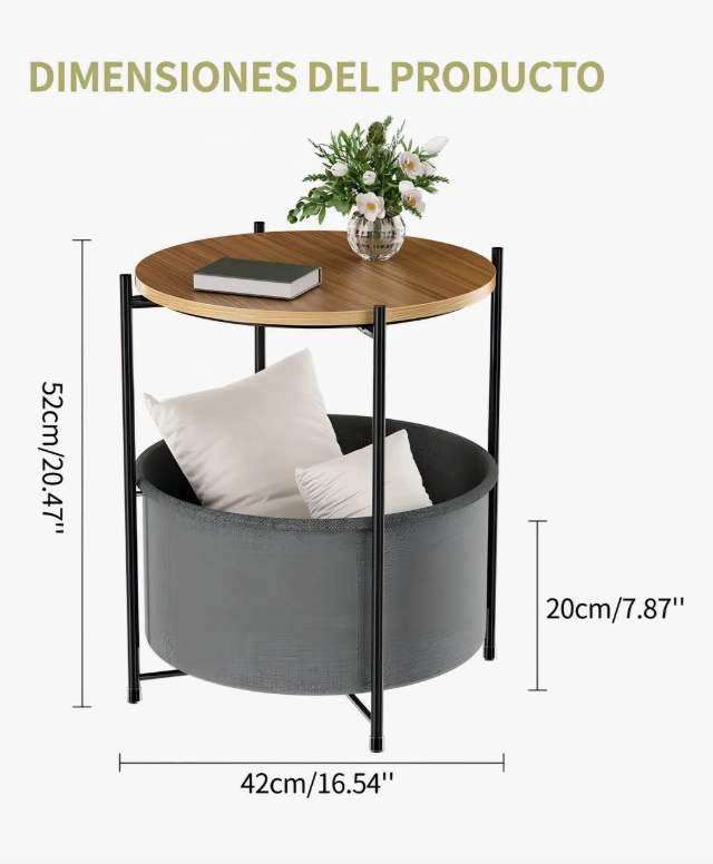 MESA DE CENTRO PEQUEÑA REDONDA - 4