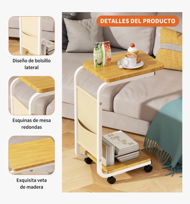 MESA AUXILIAR MOVIL MULTIUSOS - 3