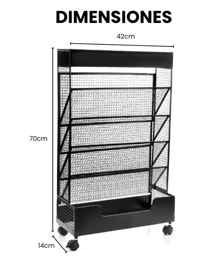 ORGANIZADOR ESTANTE ESCRITORIO METALICO - 3
