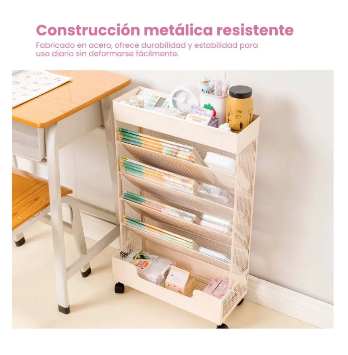 ORGANIZADOR ESTANTE ESCRITORIO METALICO - 6