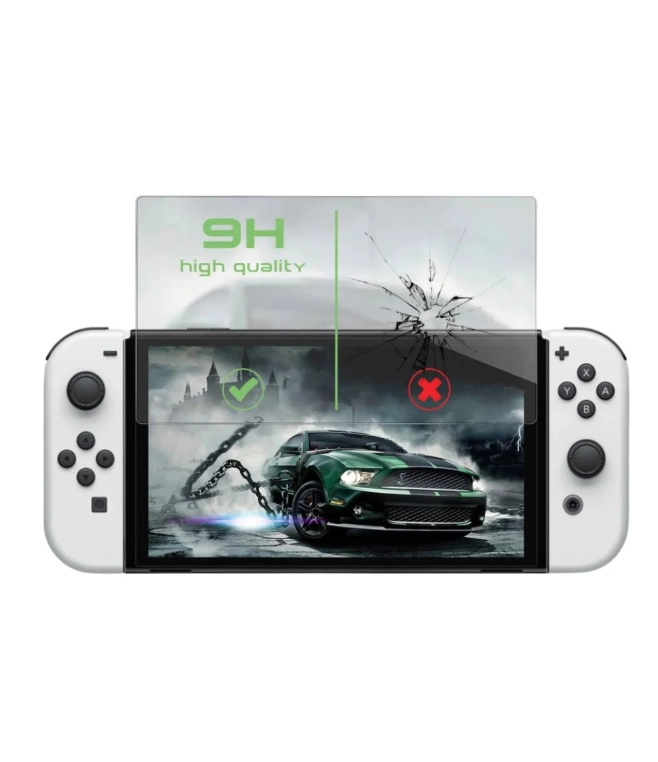 ESTUCHE DURO + LAMINA MICA NINTENDO SWITCH + 2 GRIPS - 2