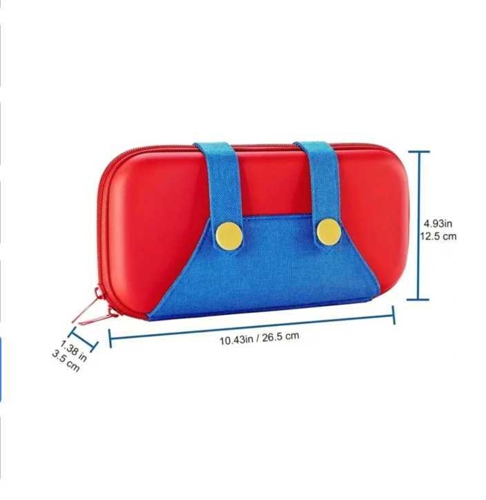 ESTUCHE DURO + LAMINA MICA NINTENDO SWITCH + 2 GRIPS - 5