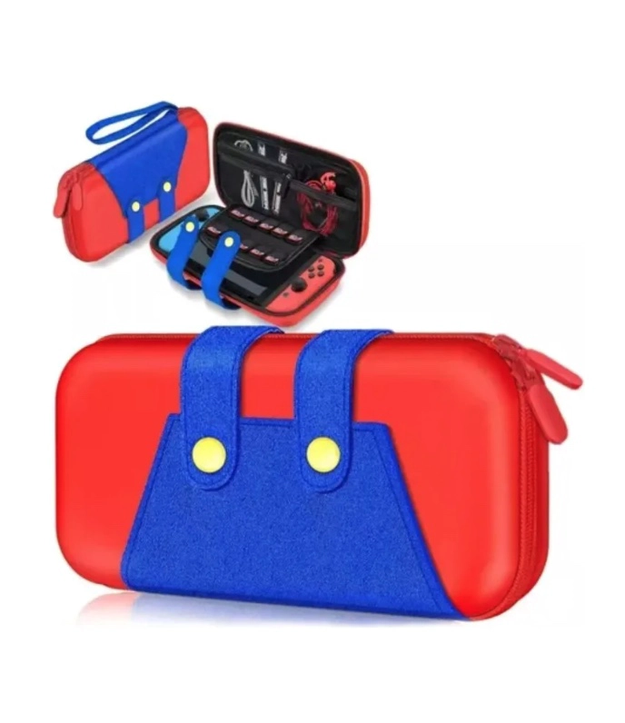 ESTUCHE DURO + LAMINA MICA NINTENDO SWITCH + 2 GRIPS - 6