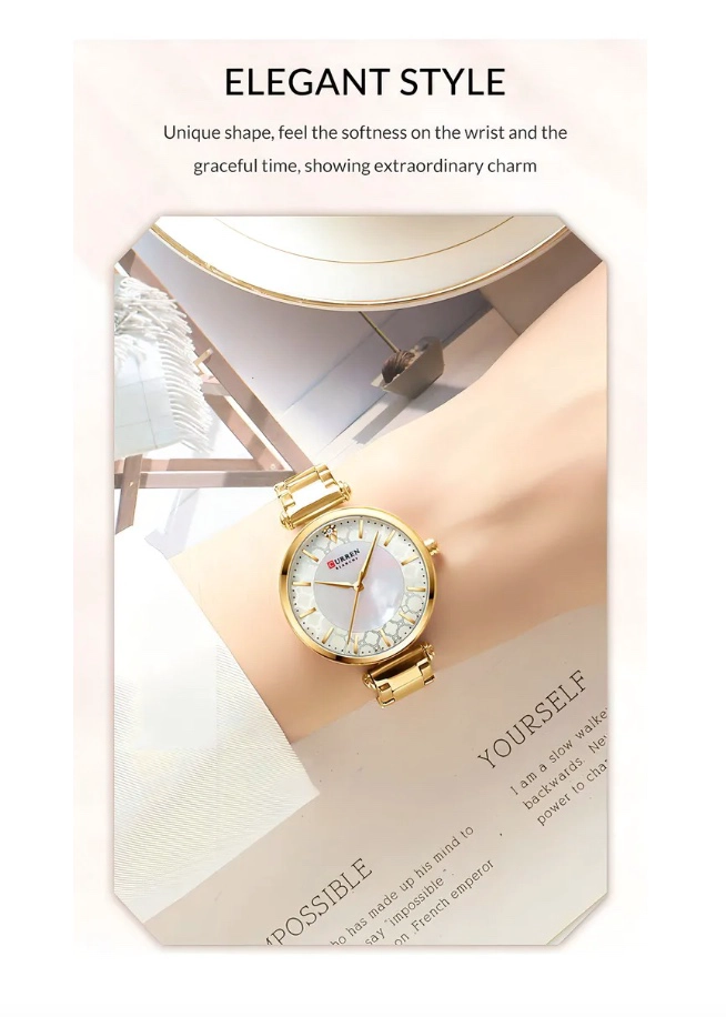 RELOJ DE ACERO INOXIDABLE DORADO - 2
