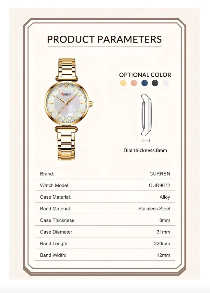 RELOJ DE ACERO INOXIDABLE DORADO - 4