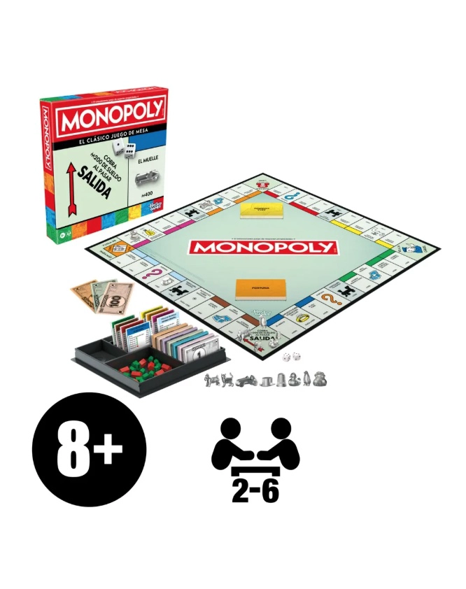 JUEGO DE MESA MONOPOLY CLASICO - 6