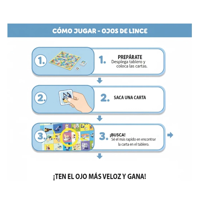 JUEGO DE MESA OJOS DE LINCE - BLUEY - 4