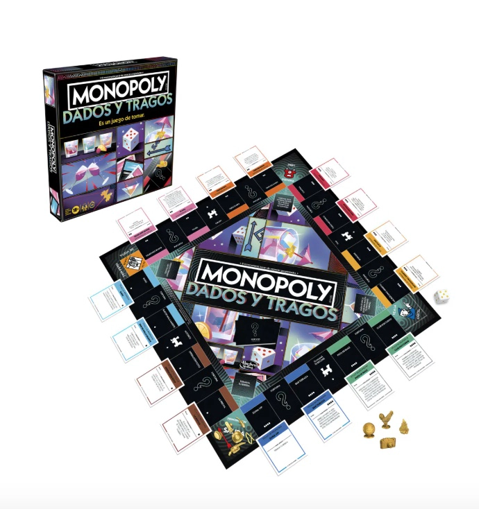JUEGO DE MESA MONOPOLY TRAGOS Y DADOS - 3