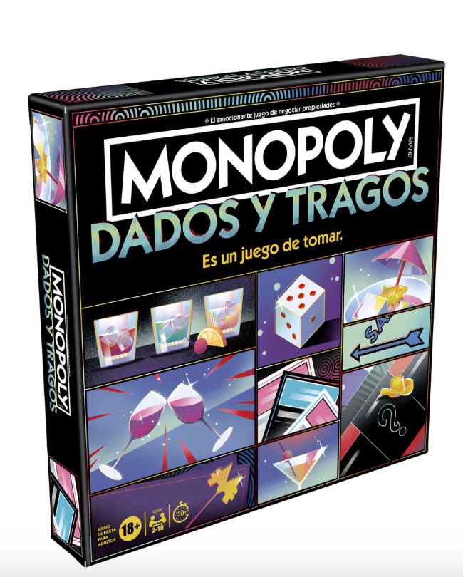 JUEGO DE MESA MONOPOLY TRAGOS Y DADOS - 4