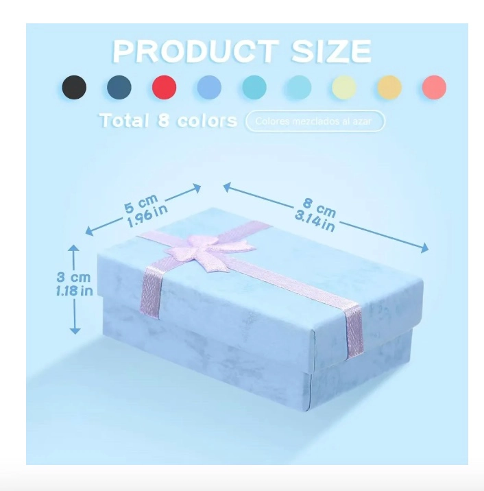 SET 48 CAJAS 8 X 5CM CARTON JOYAS - 3