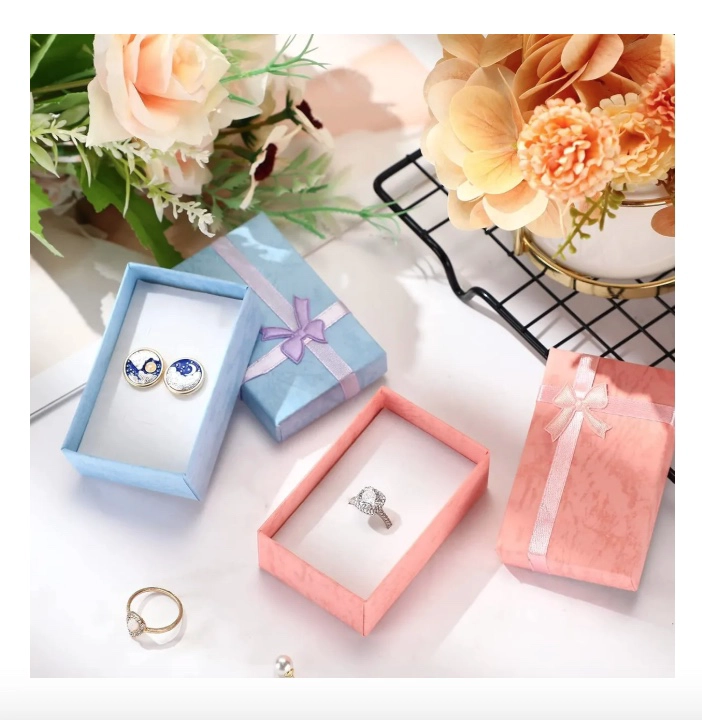 SET 48 CAJAS 8 X 5CM CARTON JOYAS - 4