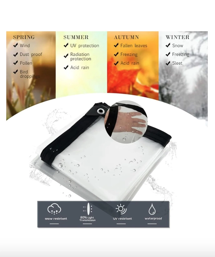 LONAS TRANSPARENTES IMPERMEABLES 2×3M - 4