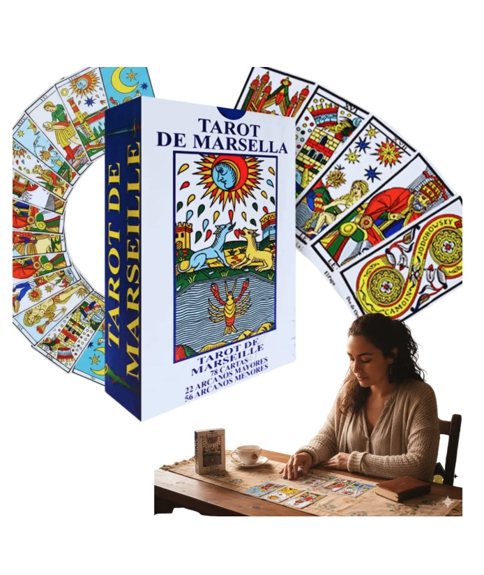 BARAJAS TAROT MARSELLA + INSTRUCTIVO+ RITUAL ACTIVACION MAZO - 1